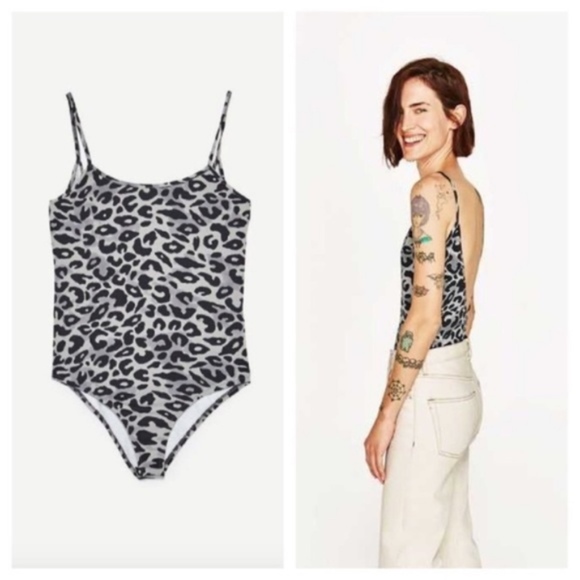 zara leopard swimsuit